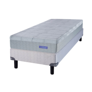 Sommier y Colchón 1 Plaza (90x190) Inducol Cardiel Espuma