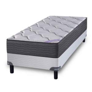 Sommier y Colchón 1 Plaza (80x190) Inducol Pyxis Espuma